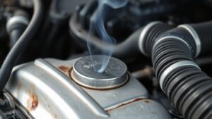 car burning oil smell